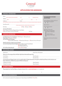 Central College Paper Application